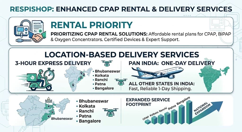 CPAP Machine Rental in Bhubaneswar | 3-Hour Delivery by Respishop